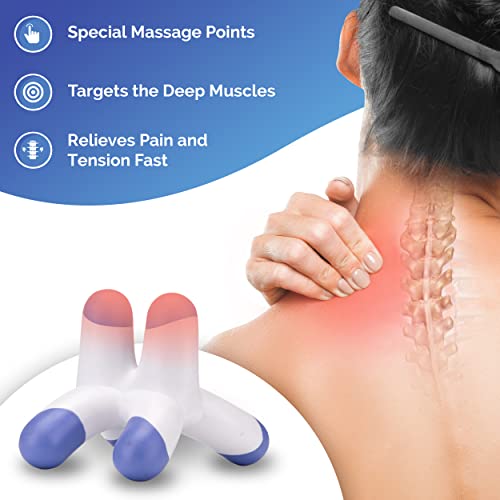 Amazing Neck Massager and Cervical Traction Device, Fast Pain Relief, Melts Away Muscle Knots, Trigger Point, Pain, Tension, Stretcher, Deep Tissue Massage, Home Use