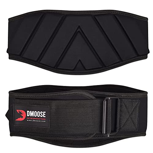 DMoose lifting belts 6 Inch Auto-Lock Breathable Weight Lifting Back Support, Workout Back Support for Lifting, Fitness, Cross Training and Powerlifting - Black Medium