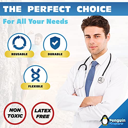 Finger and Toe Cold Gel Ice Pack, by Penguin Fingers.Compression Cold Pack for Fingers and Toes, Arthritis, Gout, Injuries. Cryotherapy Sleeve. 4 Pack