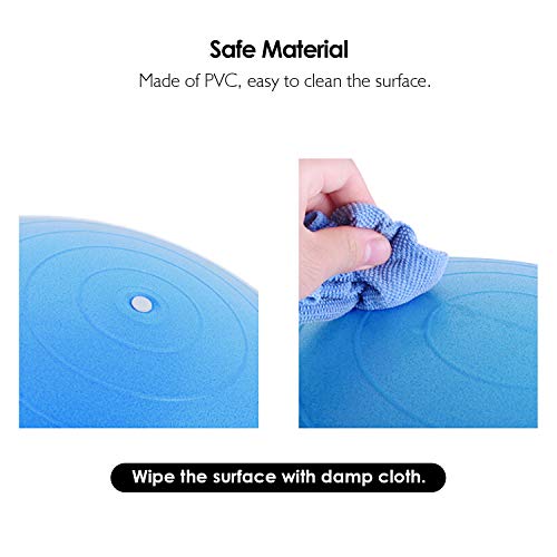 REEHUT Exercise Ball (55cm,65cm,75cm) for Fitness,Anti-Burst Yoga Ball Office Chair,Balance Ball,Extra Thick Stability Ball for Home, Gym,Physical Therapy, Pregnancy Quick Pump Included