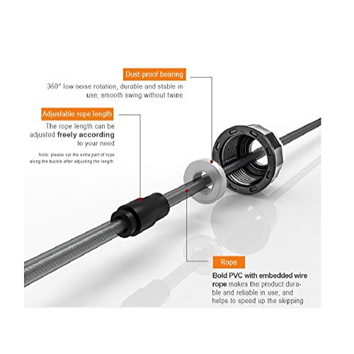 DEGOL Skipping Rope with Ball Bearings Rapid Speed Jump Rope Cable and 6â Memory Foam Handles Ideal for Aerobic Exercise Like Speed Training, Extreme Jumping, Endurance Training and Fitness Gym