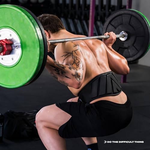 DMoose lifting belts 6 Inch Auto-Lock Breathable Weight Lifting Back Support, Workout Back Support for Lifting, Fitness, Cross Training and Powerlifting - Black Medium