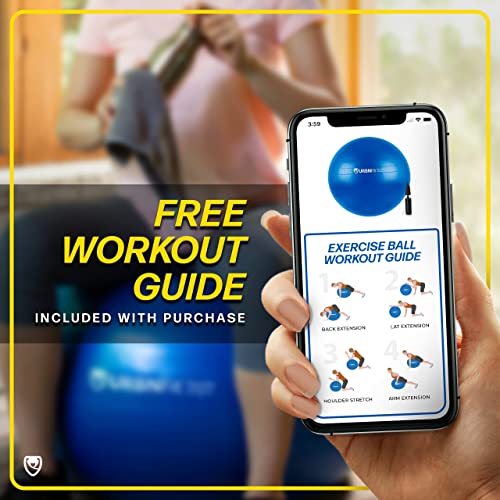 ï»¿ï»¿URBNFIT Exercise Ball -Â Yoga BallÂ in Multiple Sizes for Workout, Pregnancy, Stability - Anti-BurstÂ Swiss Balance BallÂ w/ Quick Pump -Â Fitness Ball ChairÂ for Office, Home, Gym
