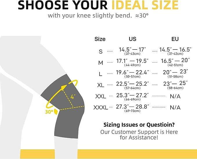 CAMBIVO 2 Pack Knee Brace, Knee Compression Sleeve for Men and Women, Knee Support for Running, Workout, Gym, Hiking, Sports (Black,Medium)