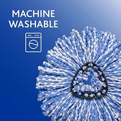 O-Cedar EasyWring RinseClean Microfiber Spin Mop & Bucket Floor Cleaning System with 2 Extra Refills, Grey