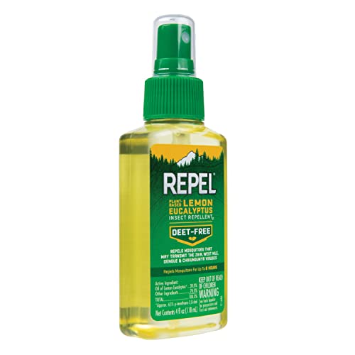 Repel 94109 HG-94109 Lemon Eucalyptus Natural Insect, 4-Ounce Pump Spray, 1 pack, Yellow