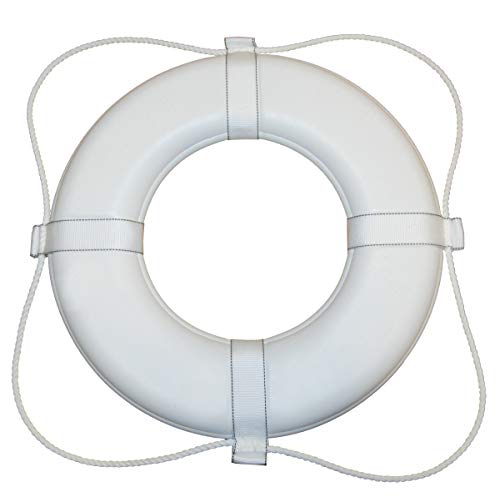 Taylor Made Products 360 20-Inch Polyurethane Foam Marine Life Ring with Grab Lines-White