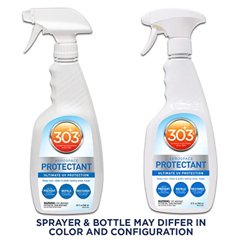 303 Aerospace Protectant - Provides Superior UV Protection, Helps Prevent Fading and Cracking, Repels Dust, Lint, and Staining, Restores Lost Color and Luster, 32oz (30313CSR) Packaging May Vary