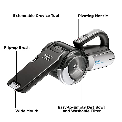 BLACK+DECKER 20V Max Handheld Vacuum, Cordless, Grey (BDH2000PL)