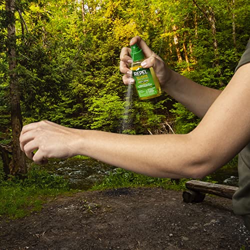 Repel 94109 HG-94109 Lemon Eucalyptus Natural Insect, 4-Ounce Pump Spray, 1 pack, Yellow