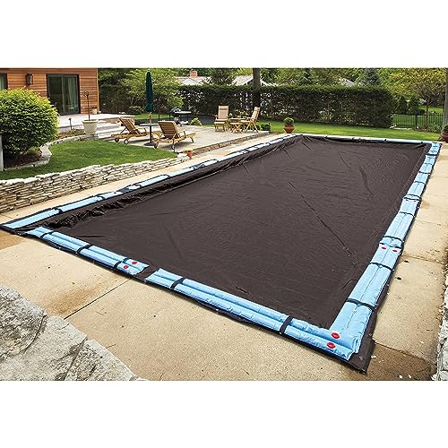Blue Wave BWC752 Bronze 8-Year 20-ft x 40-ft Rectangular In Ground Pool Winter Cover,Dark Navy Blue