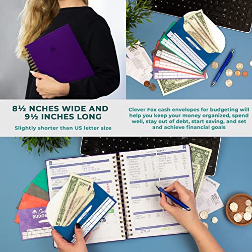 Clever Fox Budget Planner â Coiled Budget Book with Colorful Spacious Pages, Monthly Financial Planner, Budgeting Organizer & Expense Tracker Notebook, Finance Journal, 8x9.5 Hardcover â Purple