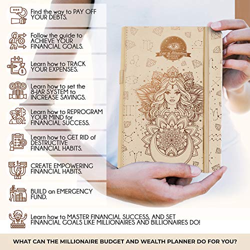 Undated Monthly Budget Planner and Monthly Bill Organizer - A 12 Month Journey to Financial Freedom, Monthly Budget Book Planner, Law of Attraction Planner