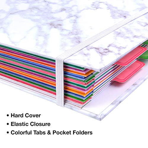 Budget Planner & Monthly Bill Organizer with 12 Envelopes and Pockets. Expense Tracker Notebook and Financial Planner Budget Book to Control Your Money. Large Size (8.5" x 11" - Grey Marble)