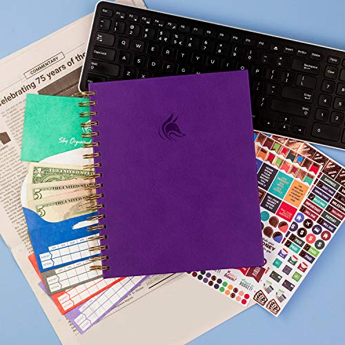 Clever Fox Budget Planner â Coiled Budget Book with Colorful Spacious Pages, Monthly Financial Planner, Budgeting Organizer & Expense Tracker Notebook, Finance Journal, 8x9.5 Hardcover â Purple