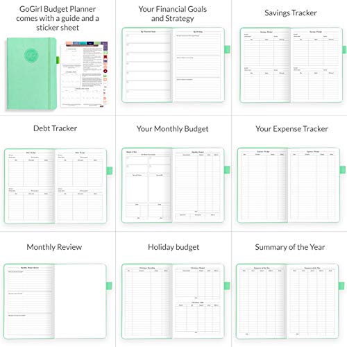 Gogirl Budget Planner and Monthly Bill Organizer â Financial Planner Organizer Budget Book. Bill Book to Control Your Money. Undated â Start Any Time, 5.3" x 7.7", Lasts 1 Year â Mint Green