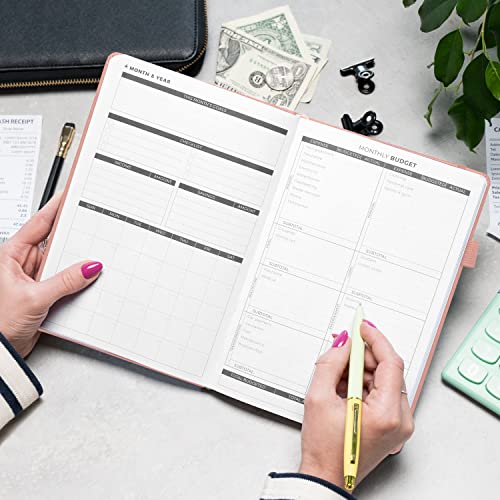 Clever Fox Budget Planner - Undated - Expense Tracker Notebook. Monthly Budgeting Journal, Finance Planner & Accounts Book to Take Control of Your Money. Start Anytime. A5 Size Peach Pink Hardcover