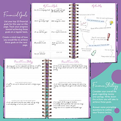 PLANBERRY Large Budget Planner & Monthly Bill Organizer with Pockets Premium â Home Finance Organizer â Budgeting Book with Payment, Income & Expense Tracker â 8.3â³ x 9.4â³ Hardcover(Wild Purple)