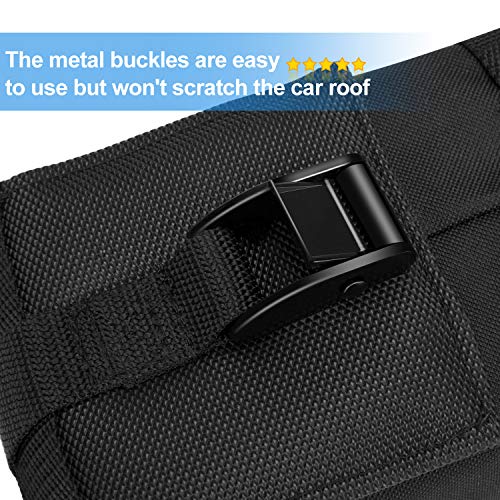 WOOWAVE Kayak Roof Rack Pads Universal Car Roof Rack Soft Premium Surf Crossbars Cross Bars for Surfboard SUP Paddleboard with 2 Waterproof Tie Down Straps and Portable Storage Bag, 33in Long (Pair)