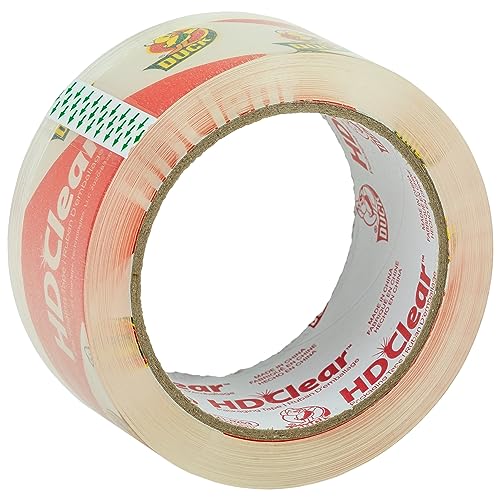 Duck HD Clear Heavy Duty Packing Tape Refill, 4 Rolls, 1.88 Inch x 54.6 Yard, (240378)