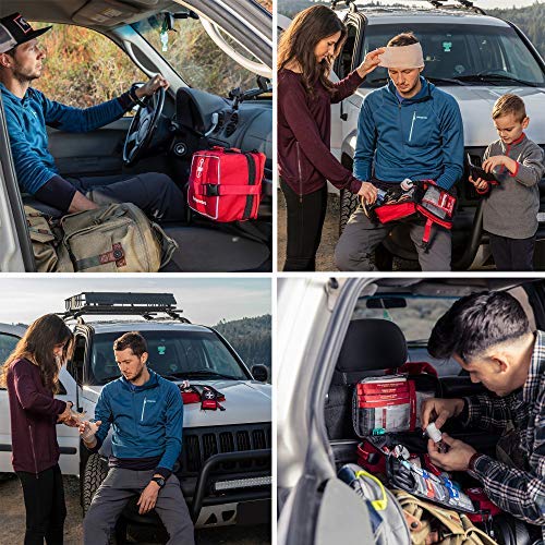 Surviveware Comprehensive Premium First Aid Kit Emergency Medical Kit for Trucks, Cars, Camping, Office and Sports and Outdoor Emergencies - Large 200 Piece Set