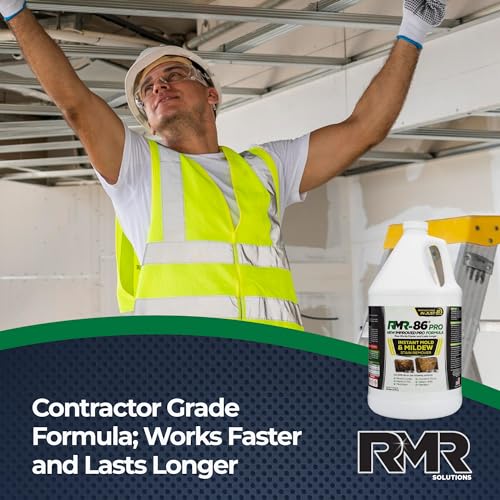 RMR-86 Pro Instant Mold Stain & Mildew Stain Remover - Contractor Grade Cleaning Solution, Professional Quality Formula, Odor Removal, 1 Gallon