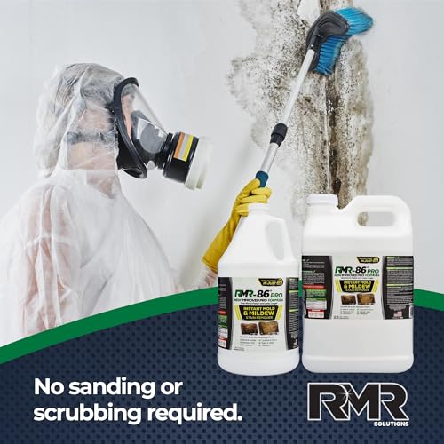 RMR-86 Pro Instant Mold Stain & Mildew Stain Remover - Contractor Grade Cleaning Solution, Professional Quality Formula, Odor Removal, 1 Gallon