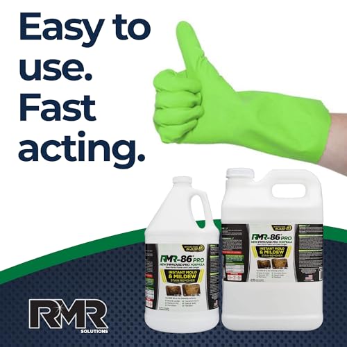 RMR-86 Pro Instant Mold Stain & Mildew Stain Remover - Contractor Grade Cleaning Solution, Professional Quality Formula, Odor Removal, 1 Gallon