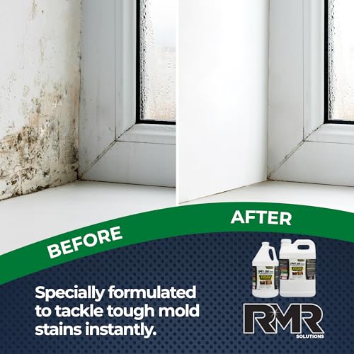RMR-86 Pro Instant Mold Stain & Mildew Stain Remover - Contractor Grade Cleaning Solution, Professional Quality Formula, Odor Removal, 1 Gallon