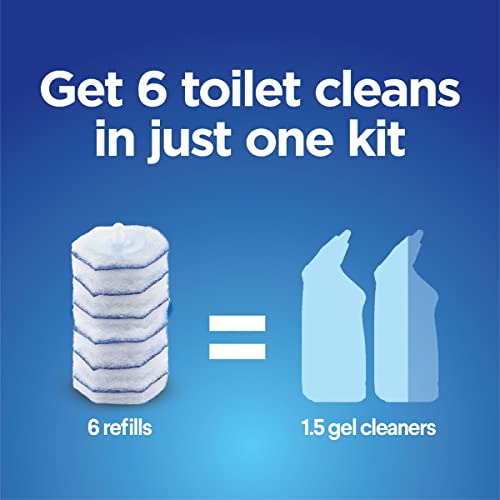 Clorox ToiletWand Disposable Toilet Cleaning System - ToiletWand, Storage Caddy and 6 Disinfecting ToiletWand Refill Heads (Packaging May Vary) (03191)