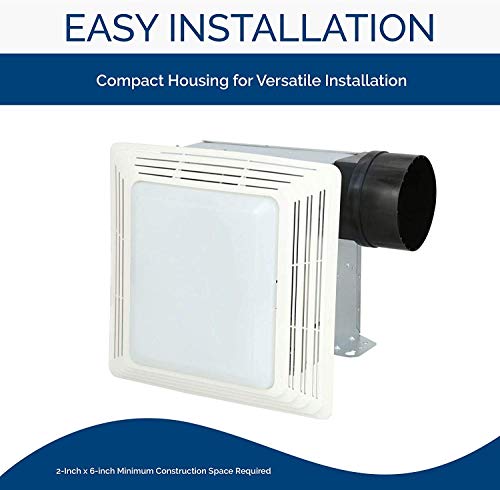 BROAN NuTone 678 Ventilation Fan and Light Combo for Bathroom and Home, 100 Watts, 50 CFM