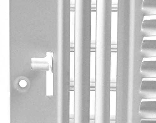 HVAC Premium 10" w X 8" h 2-Way-Flat Stamped Steel - Vent Cover - Grille Register - Sidewall or Ceiling - High Airflow - White [Outer Dimensions: 11.75" w X 9.75" h]