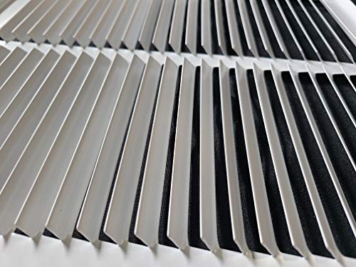 14"W x 14"H [Duct Opening Measurements] Steel Return Air Grille | Vent Cover Grill for Sidewall and Ceiling, White | Outer Dimensions: 15.75"W X 15.75"H for 14x14 Duct Opening