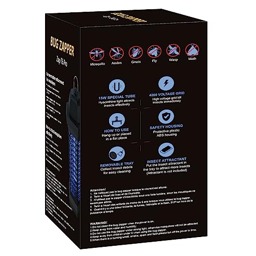 GOOTOP Mosquito Zapper Outdoor, Bug Zapper Outdoor Electric, Insect Fly Traps, Fly Zapper, Mosquito Killer for Patio, Need to be Plugged in