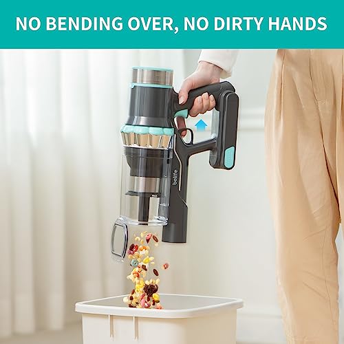 Belife Cordless Vacuum Cleaner, Stick Vacuum with 25Kpa Powerful Suction, 380W Brushless Motor, Up to 50mins Runtime, LED Display, 6 in 1 Lightweight Handheld Vacuum for Hard Floor Carpet Car Pet Hair