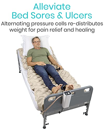 Vive Alternating Pressure Pad, Includes Mattress Pad and Electric Pump System