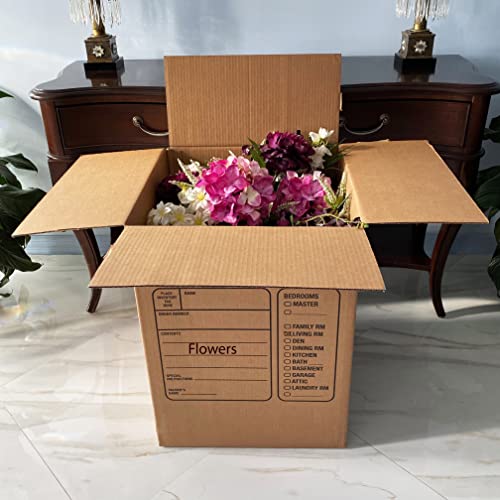 uBoxes Corrugated Moving Boxes with Handles, 10 Premium Large, 18" x 18" x 24"