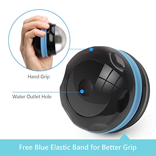 Cold Massage Roller Ball, Cold Therapy Relief, Free Rolling Removable Gel Ball Deep Tissue Massage Pain Relief, Great Tool for Back/Neck Pain, Muscles Recovery and Inflammation (Black)