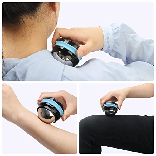 Cold Massage Roller Ball, Cold Therapy Relief, Free Rolling Removable Gel Ball Deep Tissue Massage Pain Relief, Great Tool for Back/Neck Pain, Muscles Recovery and Inflammation (Black)