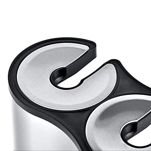 ToiletTree Products Modern Deluxe Freestanding Toilet Brush and Plunger Combo (Stainless Steel, Brush and Plunger Combo Set 4.5â x 9.75â x 18.5")