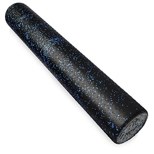 Foam Roller, LuxFit Speckled Foam Rollers for Muscles '3 Year Warranty' Extra Firm High Density For Physical Therapy, Exercise, Deep Tissue Muscle Massage MyoFacial Release Body Roller (Blue, 18 Inch)
