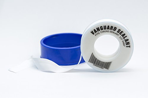 PTFE Plumbers Water Sealant Thread Tape 460" Length 1/2" Width White 1 Pack by Vanguard Sealants Perfect for Shower Heads and Pipe Threads