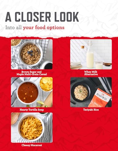 ReadyWise Emergency Freeze-Dried Food Supply, Ready Grab-and-Go Bags, Survival Food, Disaster Preparedness, Camping Meals, Variety Pack of Meals for 72 Hours, 34 Servings