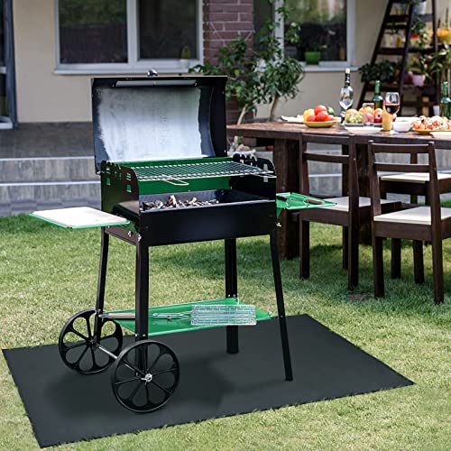 Large Under Grill Mat 60 Ã42 Inch for Outdoor Charcoal, Flat Top, Smokers, Gas Grills, Deck and Patio Protective Mats, Fireproof Grill Pads, Indoor Fireplace Mat Prevents Ember Damage Wood Floor