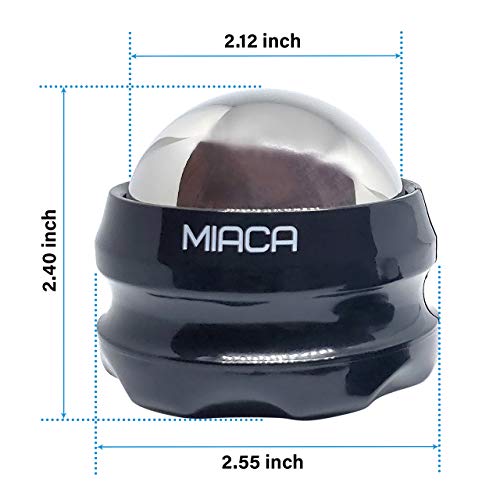 Cryosphere Cold Massage Ball Roller Set by Miaca - 2 Sizes - Ice Roller for Sore Muscles - Metal Ball for Back Pain Relief - Foot Muscle Roller - Plantar Fasciitis - Small Face Roller for Puffy Eyes