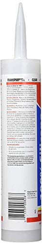 Red Devil 0826 100% Silicone Sealant Architectural Grade, Silicone Architectural Grade RTV Sealant, A Water-Resistant Adhesive for Interior and Exterior Use, 9.8 oz. Tube, Clear, 1-Pack