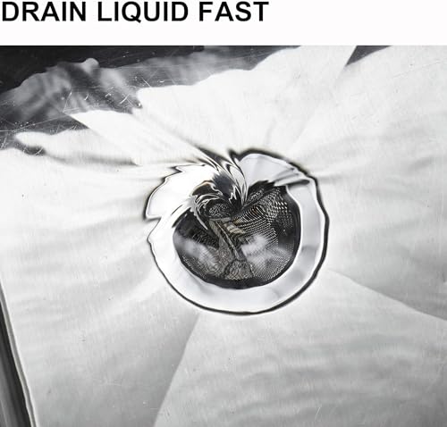 2 PCS Kitchen Sink Strainer Stainless Steel, kitchen Sink Drain Strainerï¼Sink Strainers with Large Wide Rim 4.5" Diameter for Kitchen Sinks