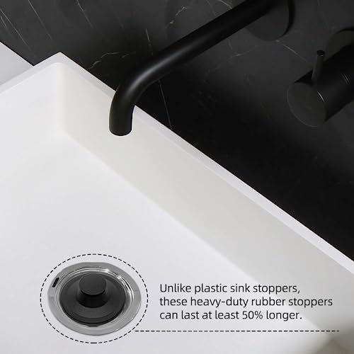 (2 Pack) Exact Replacement for InSinkErator STP-PL/STPPL Black Rubber Sink Stopper for Garbage Disposal â Compatible with Standard 3-1/2" Drains from Kohler, Waste King, Whirlpool, and More