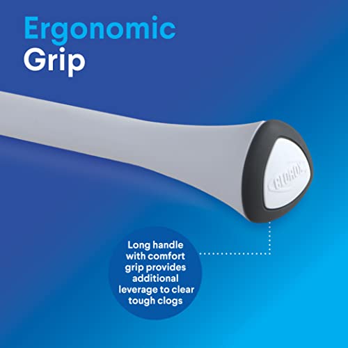 Clorox 620027 Toilet Plunger and Hideaway Caddy Bathroom Combo, Base, White/Grey