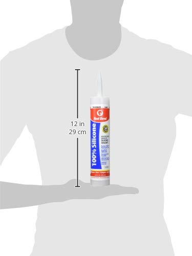 Red Devil 0826 100% Silicone Sealant Architectural Grade, Silicone Architectural Grade RTV Sealant, A Water-Resistant Adhesive for Interior and Exterior Use, 9.8 oz. Tube, Clear, 1-Pack